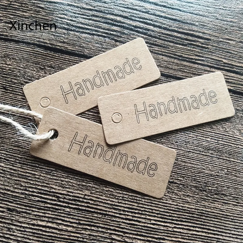 100pcs/lot Small Kraft paper "hand made" label Vintage cowhide paper gift tags,bookmarks,message diy decoration 2x5.5cm
100pcs/lot Small Kraft paper "hand made" label Vintage cowhide paper gift tags,bookmarks,message diy decoration 2x5.5cm