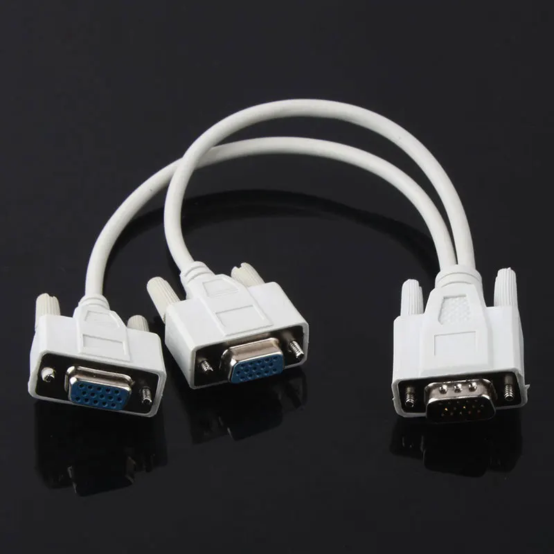 15 Pin VGA Male to 2 VGA SVGA Female Adapter Splitter Video Monitor Y Cable#53853
15 Pin VGA Male to 2 VGA SVGA Female Adapter Splitter Video Monitor Y Cable#53853