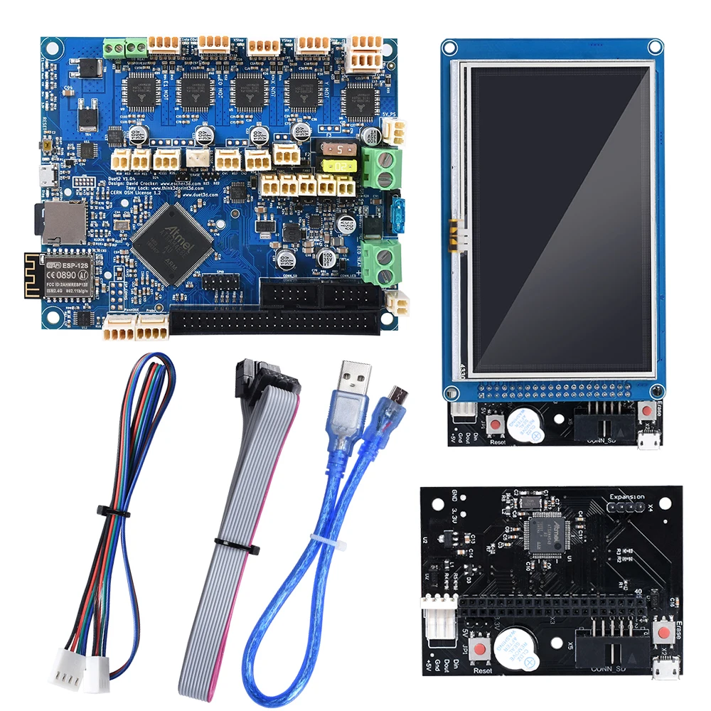 Cloned Duet 2 Wifi V1.04 Motherboard Duetwifi + External Expansion Board 4.3’’ PanelDue Touch Screen RepRap for CNC 3D Printer
Cloned Duet 2 Wifi V1.04 Motherboard Duetwifi + External Expansion Board 4.3’’ PanelDue Touch Screen RepRap for CNC 3D Printer