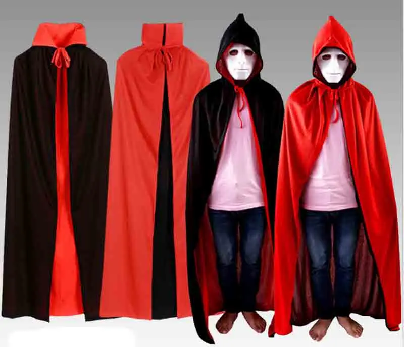 Adult Kids Double-side Velvet Cloak Helloween Wizard Witch Cosplay Costume In Red/Black Velvet Two-side Robe Cloak For Men/Women
Adult Kids Double-side Velvet Cloak Helloween Wizard Witch Cosplay Costume In Red/Black Velvet Two-side Robe Cloak For Men/Women