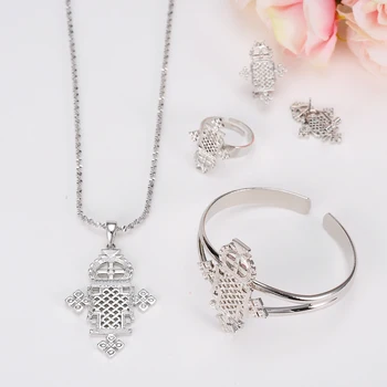 Bangrui Ethiopian Silver Color Cross sets Jewelry Pendant Earrings Ring Bangle African Eritrea Gifts for Women
Bangrui Ethiopian Silver Color Cross sets Jewelry Pendant Earrings Ring Bangle African Eritrea Gifts for Women