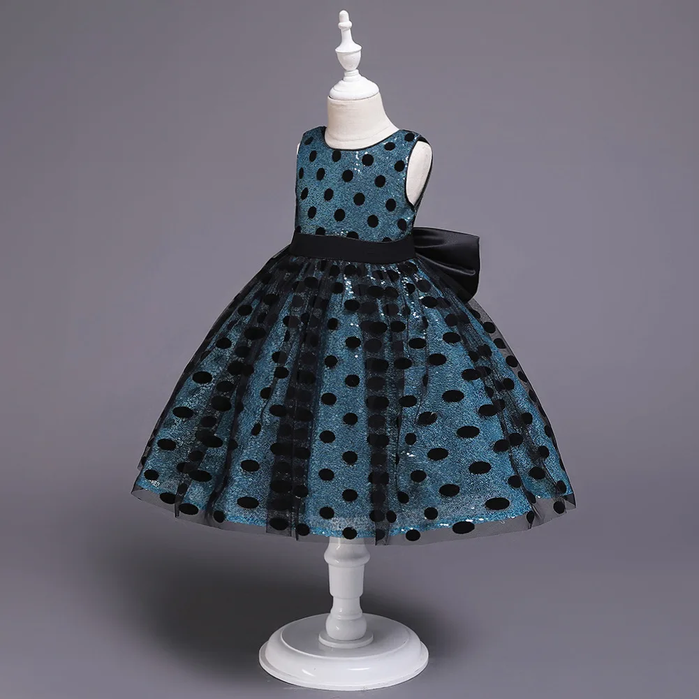 European and American 2019 Fashion Kids Clothing Children Princess Dress Girl Sequin Dot Bow Sleeveless Praty Wedding Dress 
European and American 2019 Fashion Kids Clothing Children Princess Dress Girl Sequin Dot Bow Sleeveless Praty Wedding Dress