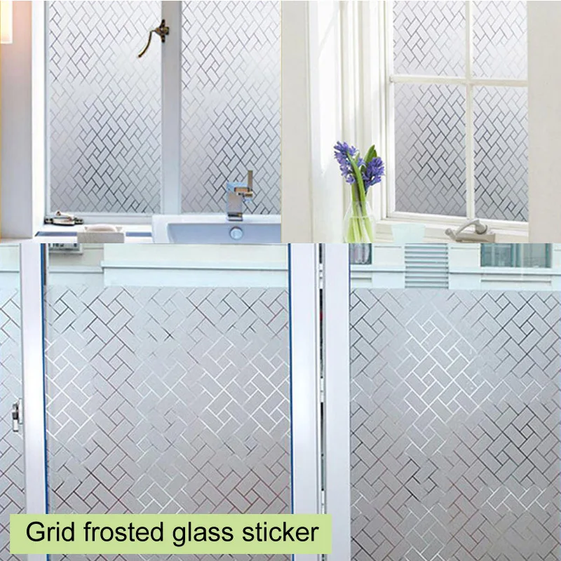 

45x200cm Bathroom PVC Decor Decor Window Stickers Window Privacy Film Waterproof Home Decors Size 60 x 200cm Glass Film Frosted