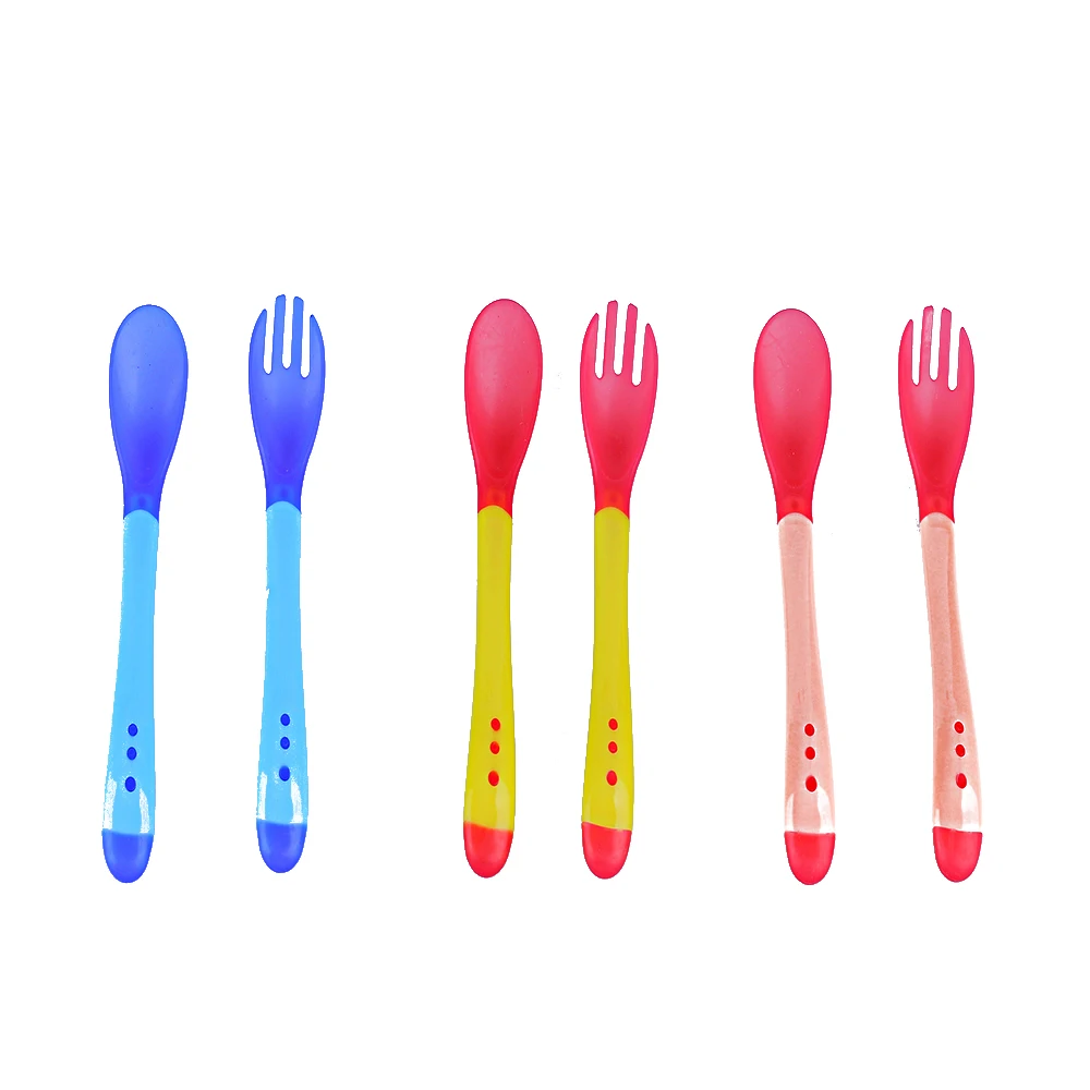 1 Set Safety Baby Feeder Spoon Utensils Feeding Silicone Baby Temperature Sensing Spoon and Fork Baby Flatware Feeding Flatware
1 Set Safety Baby Feeder Spoon Utensils Feeding Silicone Baby Temperature Sensing Spoon and Fork Baby Flatware Feeding Flatware