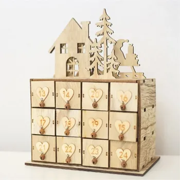 Wood Heart Ornaments Christmas Advent Calendar Drawer Jewelry Box for Wedding Decoration New Year's Toys Natural Crafts Supplies
Wood Heart Ornaments Christmas Advent Calendar Drawer Jewelry Box for Wedding Decoration New Year's Toys Natural Crafts Supplies