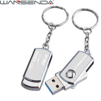 WANSENDA Stainless Steel USB 3.0 pen drive 4gb 8gb 16gb usb flash drive 32gb 64gb