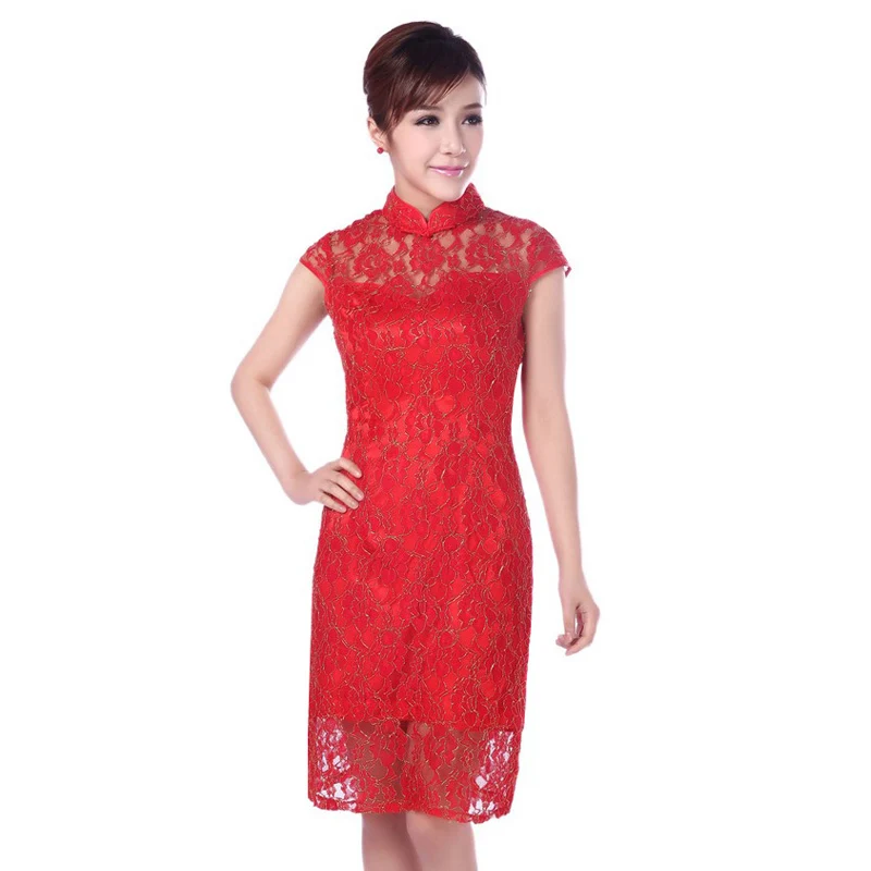 Wholesale New Style Fantastic Elegant Red Lace Modern Midi Women Updated Cheongsam Sexy Qipao High Quality Party Dress S-XXL
Wholesale New Style Fantastic Elegant Red Lace Modern Midi Women Updated Cheongsam Sexy Qipao High Quality Party Dress S-XXL