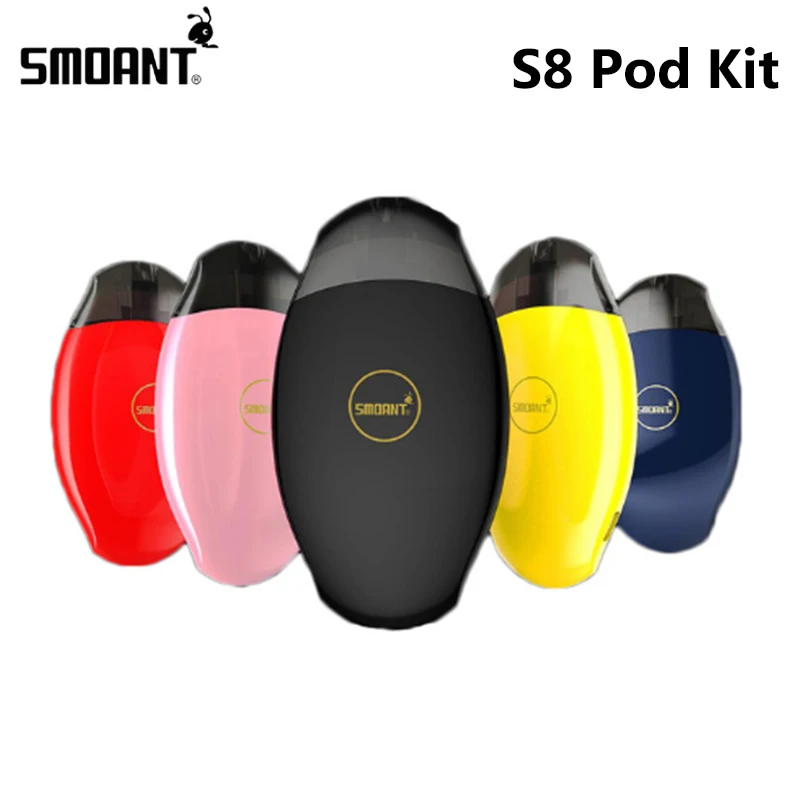 

Original Smoant S8 Pod Starter Kit 370mAh Battery 2ml Cartridge 1.3ohm Coil oil bottle Pocket Electronic Cigarette Pod Vape Kit