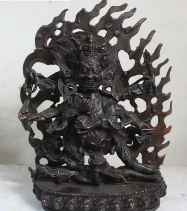shitou 003126 10" Tibet Buddhism Fane Pure Bronze Stand 6-Arms Mahakala Buddha Ganesha Statue
shitou 003126 10" Tibet Buddhism Fane Pure Bronze Stand 6-Arms Mahakala Buddha Ganesha Statue
