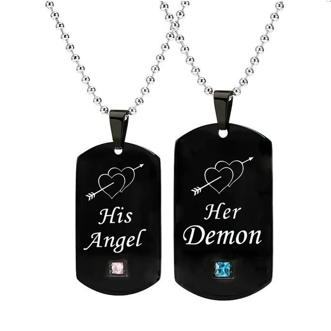 Poshfeel Stainless Steel Her Demons His Angels Couple Necklace for Men and Women Lovers Gifts
Poshfeel Stainless Steel Her Demons His Angels Couple Necklace for Men and Women Lovers Gifts