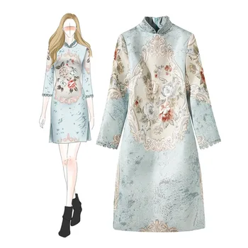 Autumn Winter NEW Women Elegant Three Quarter Sleeve Qipao Vintage Mandarin Collar Qipao Novelty Floral Daily Dress S-XXL
Autumn Winter NEW Women Elegant Three Quarter Sleeve Qipao Vintage Mandarin Collar Qipao Novelty Floral Daily Dress S-XXL