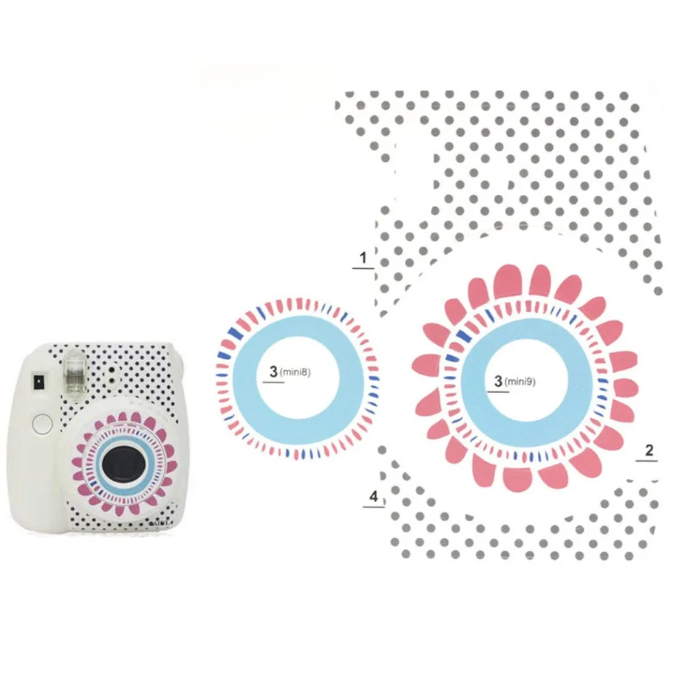 Для Instax Mini 8/9 наклейки с подсолнухами защита для Fujifilm Polaroid Camera|Плёночные и