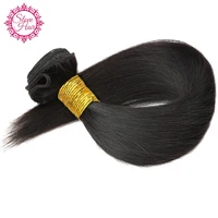Brazilian Hair Weave Bundles Remy 1PC Straight Human Hair Weaving Extension Can Match With Closure Or Frontal Full End By Slove image