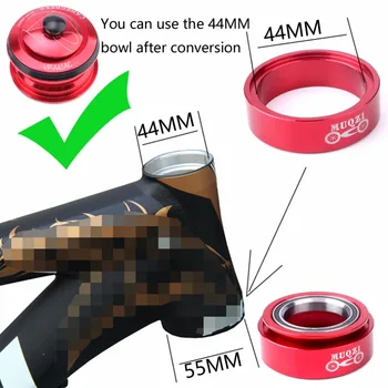 MUQZI Mountain Road Bike Fixed Gear Taper Frame Head Tube Bicycle Bowl Set Converter 55mm Conversion 44mm
MUQZI Mountain Road Bike Fixed Gear Taper Frame Head Tube Bicycle Bowl Set Converter 55mm Conversion 44mm