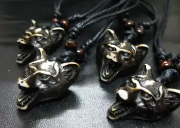 FREE SHIPPING 15 PCS Retro Imitation bone powder black wolf totem head biker cool Necklace
FREE SHIPPING 15 PCS Retro Imitation bone powder black wolf totem head biker cool Necklace
