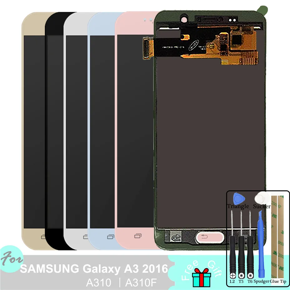 Adjust Backlight LCD For Samsung Galaxy A3 2016 A310 A310F SM-A310F Touch Screen Digitizer Assembly with Speaker Anti-Dust Net
Adjust Backlight LCD For Samsung Galaxy A3 2016 A310 A310F SM-A310F Touch Screen Digitizer Assembly with Speaker Anti-Dust Net