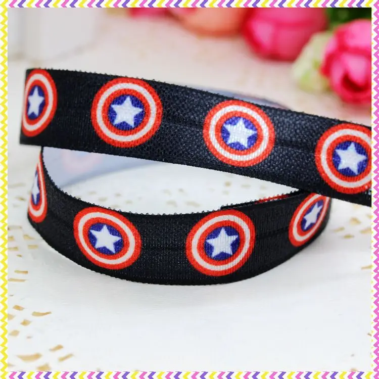 DHK 5/8'' 5yards Fold Over Elastic FOE captain printed headband headwear hair band diy decoration OEM Wholesale C435
DHK 5/8'' 5yards Fold Over Elastic FOE captain printed headband headwear hair band diy decoration OEM Wholesale C435
