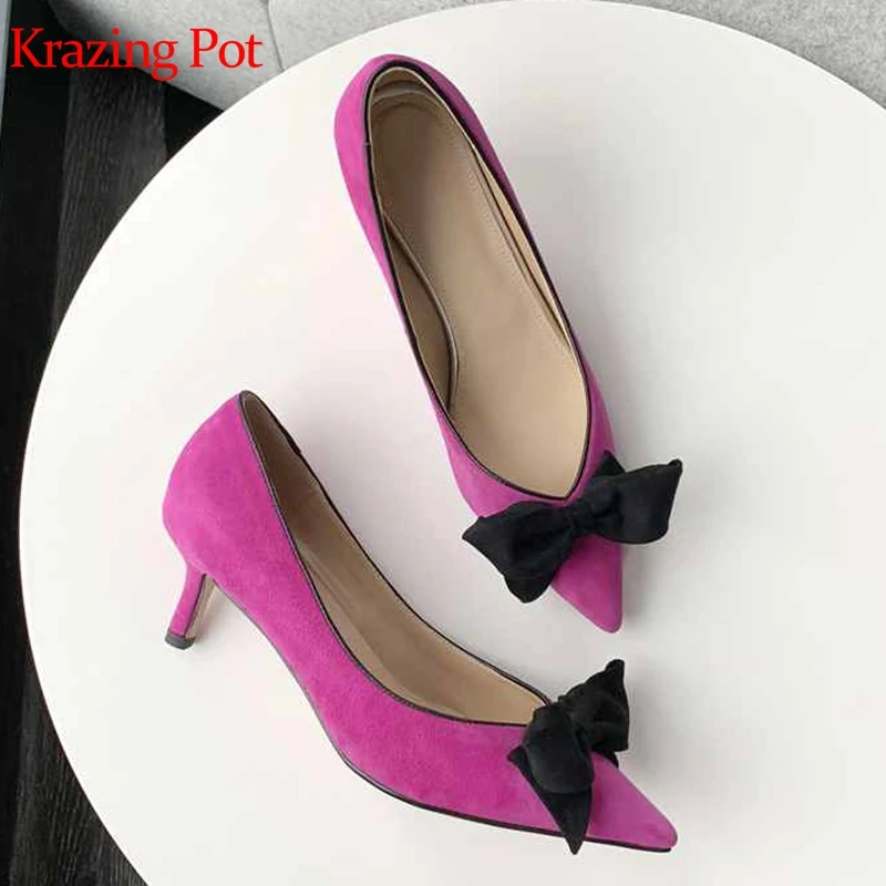 Krazing Pot 2019 colorful sheep suede streetwear pointed toe summer shallow online star butterfly-knot sunshine lady pumps L36
Krazing Pot 2019 colorful sheep suede streetwear pointed toe summer shallow online star butterfly-knot sunshine lady pumps L36
