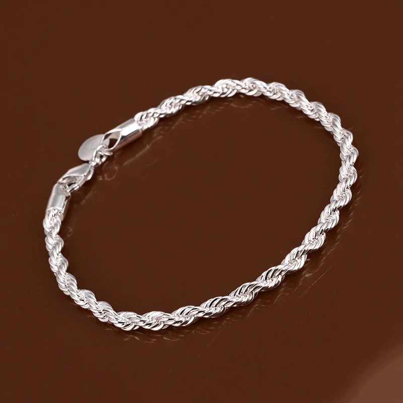 Trendy 925 S Silver Bracelet for Women Men Fashion Rope Chain Bracelet Hot Sale Twist Rope Jewelry Wholesale YRDH047
Trendy 925 S Silver Bracelet for Women Men Fashion Rope Chain Bracelet Hot Sale Twist Rope Jewelry Wholesale YRDH047