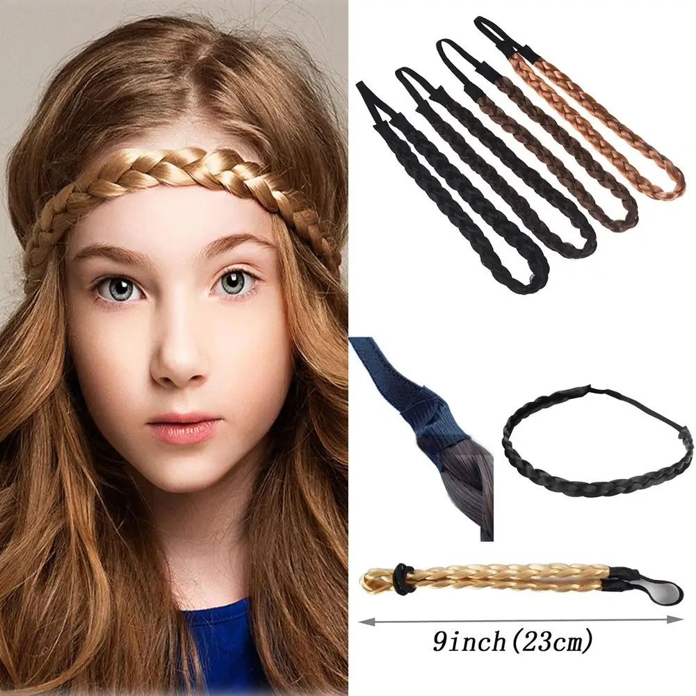YJSFG HOUSE 1Pc Synthetic Hair Plaited Elastic Headband Wig Hairband Girls Braided Headwear Wigs Women Girls 10colors Fashion
YJSFG HOUSE 1Pc Synthetic Hair Plaited Elastic Headband Wig Hairband Girls Braided Headwear Wigs Women Girls 10colors Fashion