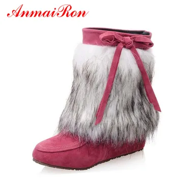 ANMAIRON Beige Black Pink Slip-On Faux Fur Snow Boots Women Round Toe Flock Ankle Boots for Women Winter Bowtie Girls Shoes
ANMAIRON Beige Black Pink Slip-On Faux Fur Snow Boots Women Round Toe Flock Ankle Boots for Women Winter Bowtie Girls Shoes