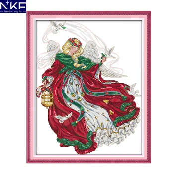 NKF The flying pigeon angel figure style handcraft needlepoint kits counted stamped Christmas cross stitch kits for beginners
NKF The flying pigeon angel figure style handcraft needlepoint kits counted stamped Christmas cross stitch kits for beginners