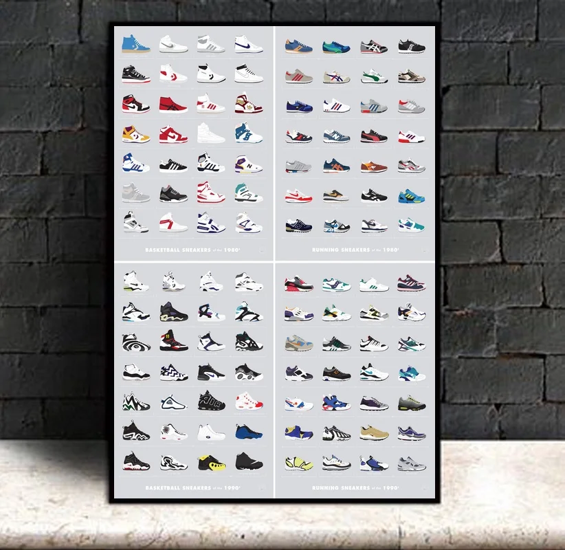 Basketball and Running Sneakers Chart Canvas Print Painting Home Decor Wall Art Picture Poster
Basketball and Running Sneakers Chart Canvas Print Painting Home Decor Wall Art Picture Poster