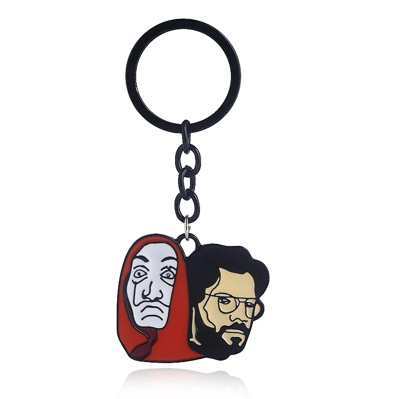 Spain TV Show La Casa De Papel Keychain The House of Paper Money Heist Salvador Dali Professor Funny Key Chain Women Men Jewelry
Spain TV Show La Casa De Papel Keychain The House of Paper Money Heist Salvador Dali Professor Funny Key Chain Women Men Jewelry