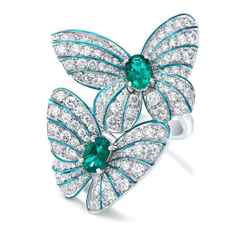 Austrian Crystal Green Blue CZ Stone Butterfly Rings For Women Engagement Jewelry Gift Romantic Wedding Accessories Z3C014
Austrian Crystal Green Blue CZ Stone Butterfly Rings For Women Engagement Jewelry Gift Romantic Wedding Accessories Z3C014