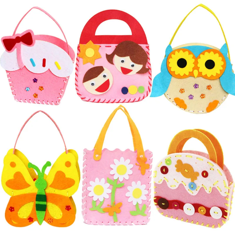 6pcs Children DIY Sewing Mini Bags Non-woven Cloth Handmade Bag Cartoon Animal Children Handbags Colorful kids Traning Toy gift
6pcs Children DIY Sewing Mini Bags Non-woven Cloth Handmade Bag Cartoon Animal Children Handbags Colorful kids Traning Toy gift
