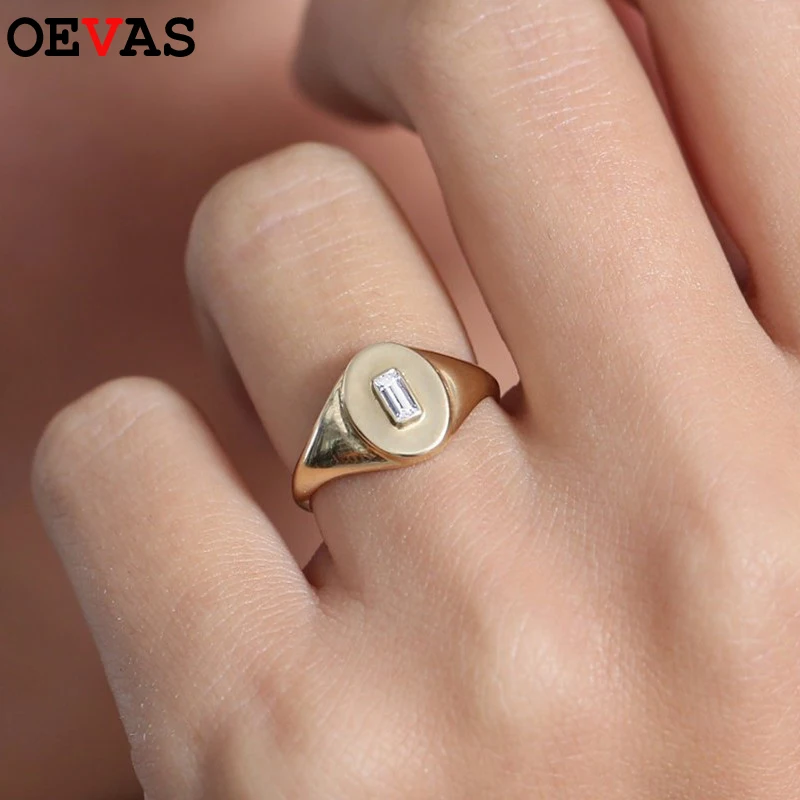 OEVAS No fading Engagement Ring for women Rose gold/Gold colors bague femme Best Valentine's Day Gift Anniversary Seal rings
OEVAS No fading Engagement Ring for women Rose gold/Gold colors bague femme Best Valentine's Day Gift Anniversary Seal rings
