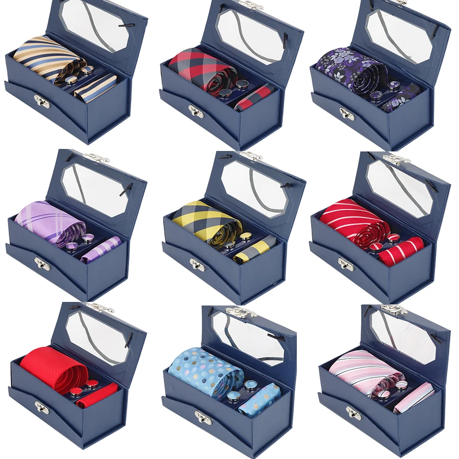 RBOCOTT Tie Set For Men Mens Jacquard Woven Tie & Handkerchief & Cufflinks & Gift Box Set Wedding Party Corbatas Classic Necktie
RBOCOTT Tie Set For Men Mens Jacquard Woven Tie & Handkerchief & Cufflinks & Gift Box Set Wedding Party Corbatas Classic Necktie