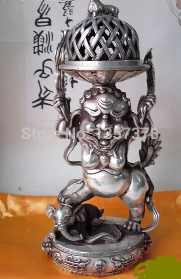 shitou 00104 Bronze coated silver sheep lion elephant statue censer incense burner holder discount 30% (C0324)
shitou 00104 Bronze coated silver sheep lion elephant statue censer incense burner holder discount 30% (C0324)