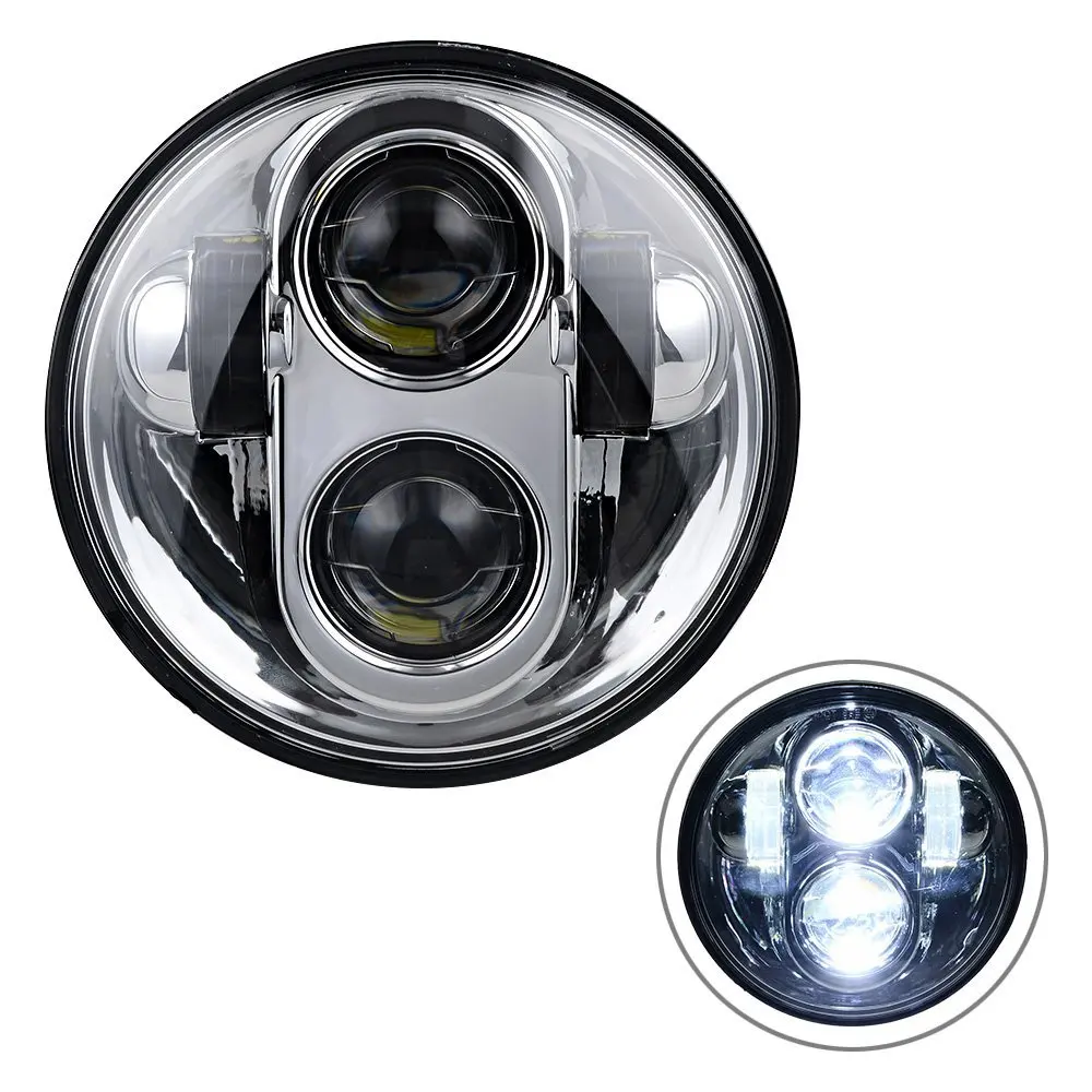 1 Piece Silver 5.75inch 40W LED Motorcycle Headlight 6000K Hi/Low Beam LED Driving Lamp
1 Piece Silver 5.75inch 40W LED Motorcycle Headlight 6000K Hi/Low Beam LED Driving Lamp