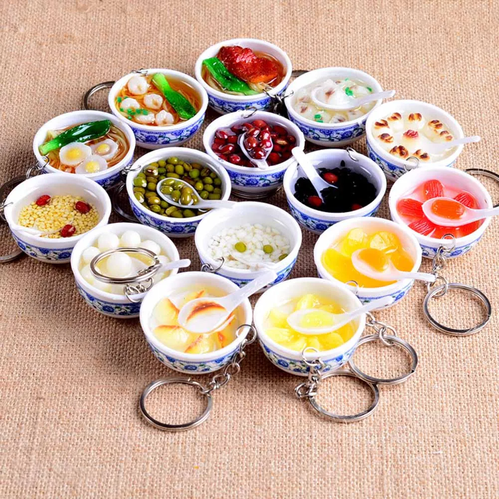 New Chinese Blue and white porcelain Food Bowl Mini bag pendant Simulation Food Key Chains noodle Creative Keychain
New Chinese Blue and white porcelain Food Bowl Mini bag pendant Simulation Food Key Chains noodle Creative Keychain