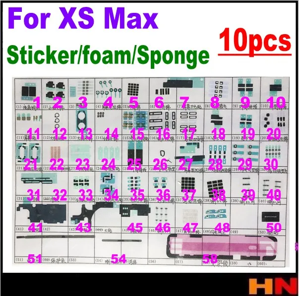 10pcs for iphone XS MAX heat sink Motherboard shield Heat dissipation sticker Foam Sticker Heat sink Waterproof mark Apron
10pcs for iphone XS MAX heat sink Motherboard shield Heat dissipation sticker Foam Sticker Heat sink Waterproof mark Apron