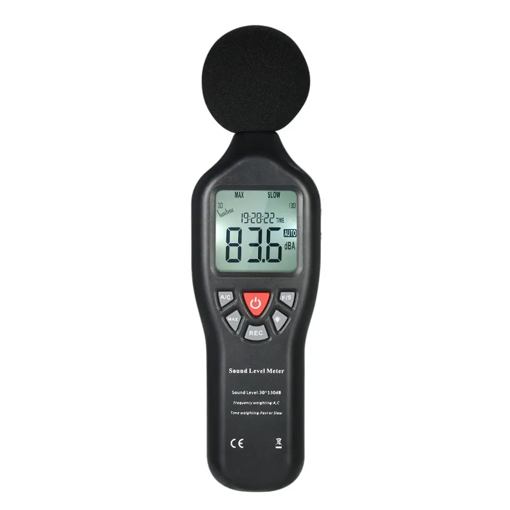 LCD Digital Sound Level Meter 30-130dBA decibel meter Noise Measuring Instrument Decibel Monitoring Tester Data Logging Func
LCD Digital Sound Level Meter 30-130dBA decibel meter Noise Measuring Instrument Decibel Monitoring Tester Data Logging Func