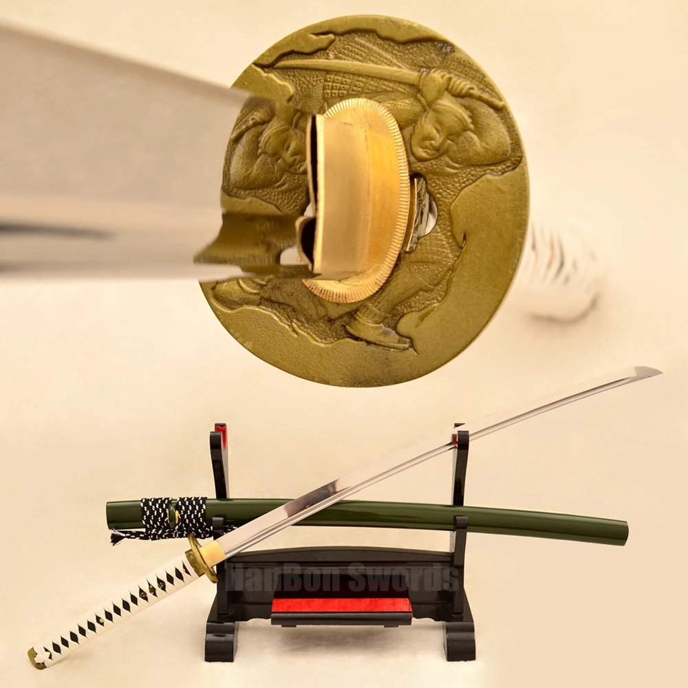T10 Full Tang Japanese Samurai Handmade 1095 Spring Carbon Steel Blade Katana Sword Warrior Tsuba Leather Tsuka Ito Katana Sharp
T10 Full Tang Japanese Samurai Handmade 1095 Spring Carbon Steel Blade Katana Sword Warrior Tsuba Leather Tsuka Ito Katana Sharp