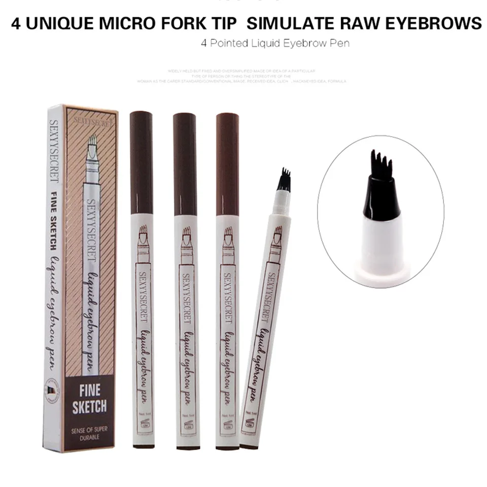1PCS Liquid Waterproof Sweatproof Durable Make Up Eyes Brow Fine Sketch Tattoo Tint Pen Micro Fork Tip 4 Head Eyebrow Pencil
1PCS Liquid Waterproof Sweatproof Durable Make Up Eyes Brow Fine Sketch Tattoo Tint Pen Micro Fork Tip 4 Head Eyebrow Pencil