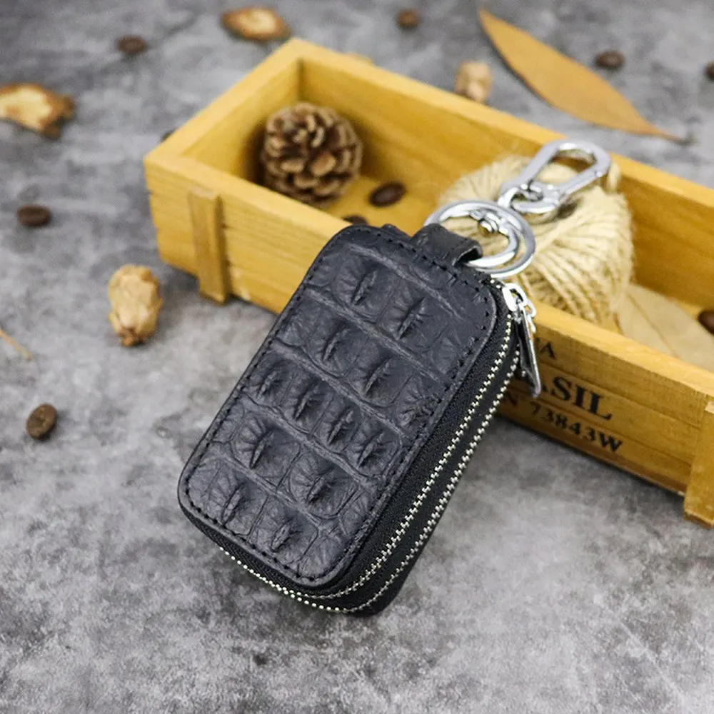 Cowhide Car Key Case Multi-function Large Capacity Car Key Home Key Organizer Unisex Double Zipper Crocodile Pattern Key Case
Cowhide Car Key Case Multi-function Large Capacity Car Key Home Key Organizer Unisex Double Zipper Crocodile Pattern Key Case