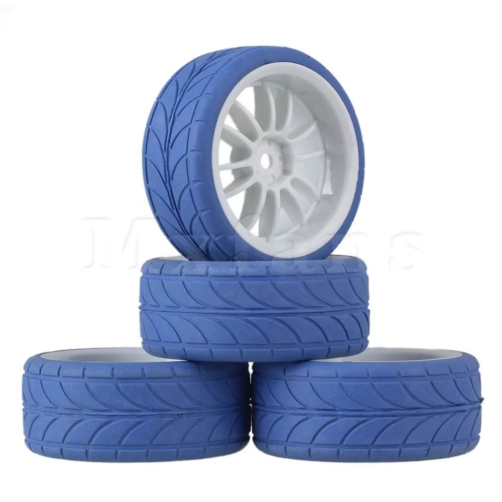 Mxfans 4 x RC 1:10 On Road Car White 12 Spoke Plastic Wheel Rim + Blue Arrow Rubber Tyre
Mxfans 4 x RC 1:10 On Road Car White 12 Spoke Plastic Wheel Rim + Blue Arrow Rubber Tyre