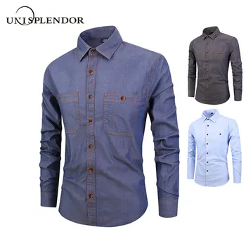Spring 100%Cotton 2020 Men's Clothing Solid Long Sleeve Men Dress Shirt Autumn Man Casual Shirt Male Camisa Cowboy Print YN10455
Spring 100%Cotton 2020 Men's Clothing Solid Long Sleeve Men Dress Shirt Autumn Man Casual Shirt Male Camisa Cowboy Print YN10455