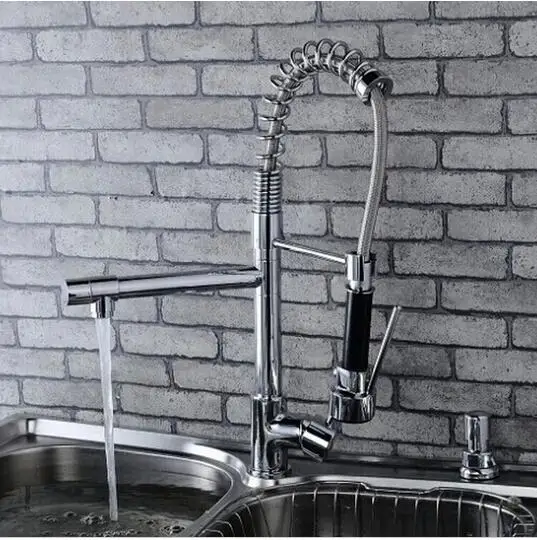 Wholesale And Retail Chrome Finished Pull Out Spring Kitchen Faucet Swivel Spout Vessel Sink Mixer Tap
Wholesale And Retail Chrome Finished Pull Out Spring Kitchen Faucet Swivel Spout Vessel Sink Mixer Tap