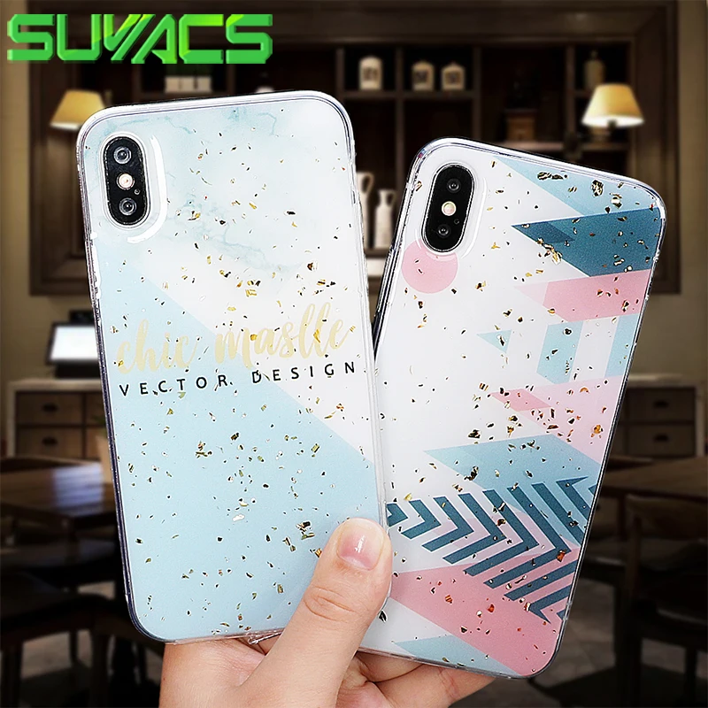 SUYACS Geometric Marble Phone Case For iPhone 6 6S 7 8 Plus X XS MAX XR Soft Epoxy Silicone Gold Powder Phone Back Cover Shell
SUYACS Geometric Marble Phone Case For iPhone 6 6S 7 8 Plus X XS MAX XR Soft Epoxy Silicone Gold Powder Phone Back Cover Shell