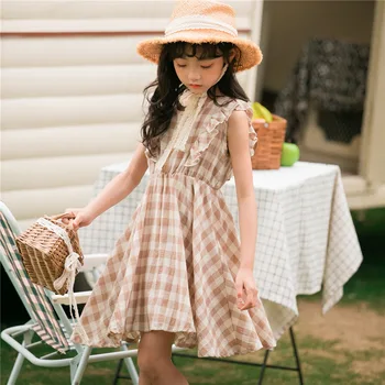 Country style cute girl plaid cotton high quality dress ruffle summer children dress
Country style cute girl plaid cotton high quality dress ruffle summer children dress