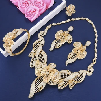 missvikki Noble Gold 4 PCS Big Bangle Earrings Necklace Ring For Women Bridal Wedding Engagement Anniversary Prom Party Jewelry
missvikki Noble Gold 4 PCS Big Bangle Earrings Necklace Ring For Women Bridal Wedding Engagement Anniversary Prom Party Jewelry