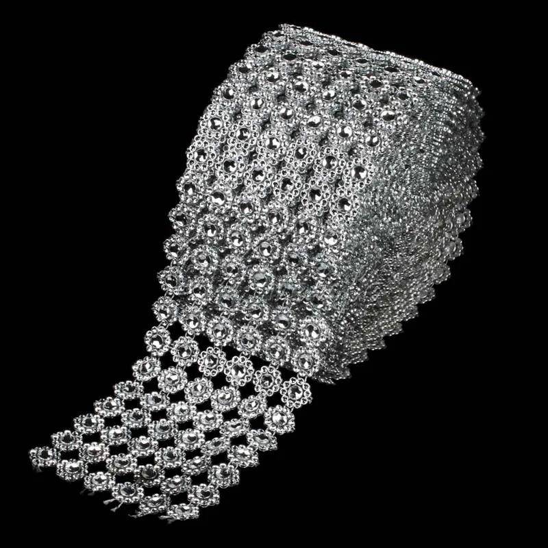 3.75"x 1Yard(3ft) Bling Crystal Ribbon Silver Rhinestone Daisy Flower Diamond Mesh Christmas Wedding Decor Candle Decor
3.75"x 1Yard(3ft) Bling Crystal Ribbon Silver Rhinestone Daisy Flower Diamond Mesh Christmas Wedding Decor Candle Decor