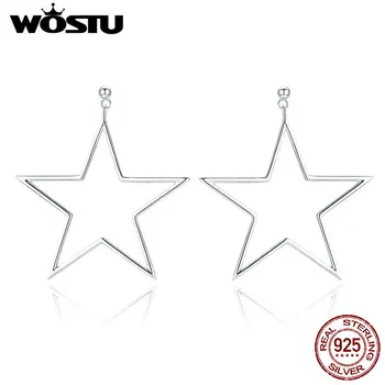 WOSTU New Trendy 925 Sterling Silver Pentagram Stars Drop Earrings For Women Girl Big Earring Jewelry New Year Gift CQE463
WOSTU New Trendy 925 Sterling Silver Pentagram Stars Drop Earrings For Women Girl Big Earring Jewelry New Year Gift CQE463