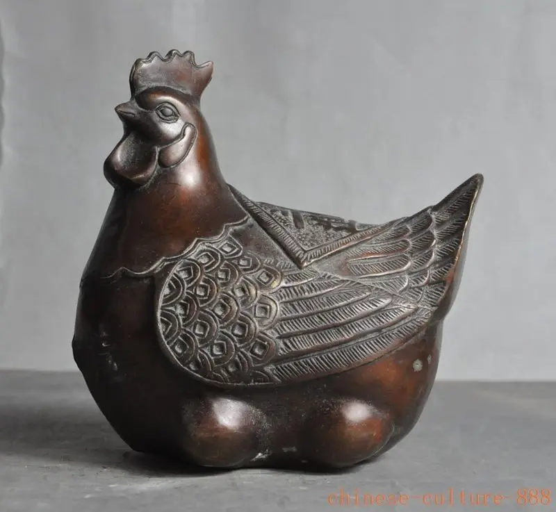 Crafts statue old chinese fengshui bronze zodiac lucky hen Chicken chick Lay eggs lucky statue halloween
Crafts statue old chinese fengshui bronze zodiac lucky hen Chicken chick Lay eggs lucky statue halloween