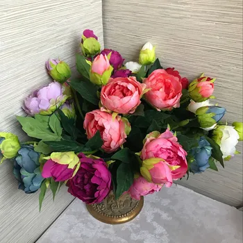 Wedding Party Decors 3 Heads Fake Silk Flowers Peony Artificial Flowers Pink Blue Peonies Bridal Home Garden Decoratiion
Wedding Party Decors 3 Heads Fake Silk Flowers Peony Artificial Flowers Pink Blue Peonies Bridal Home Garden Decoratiion